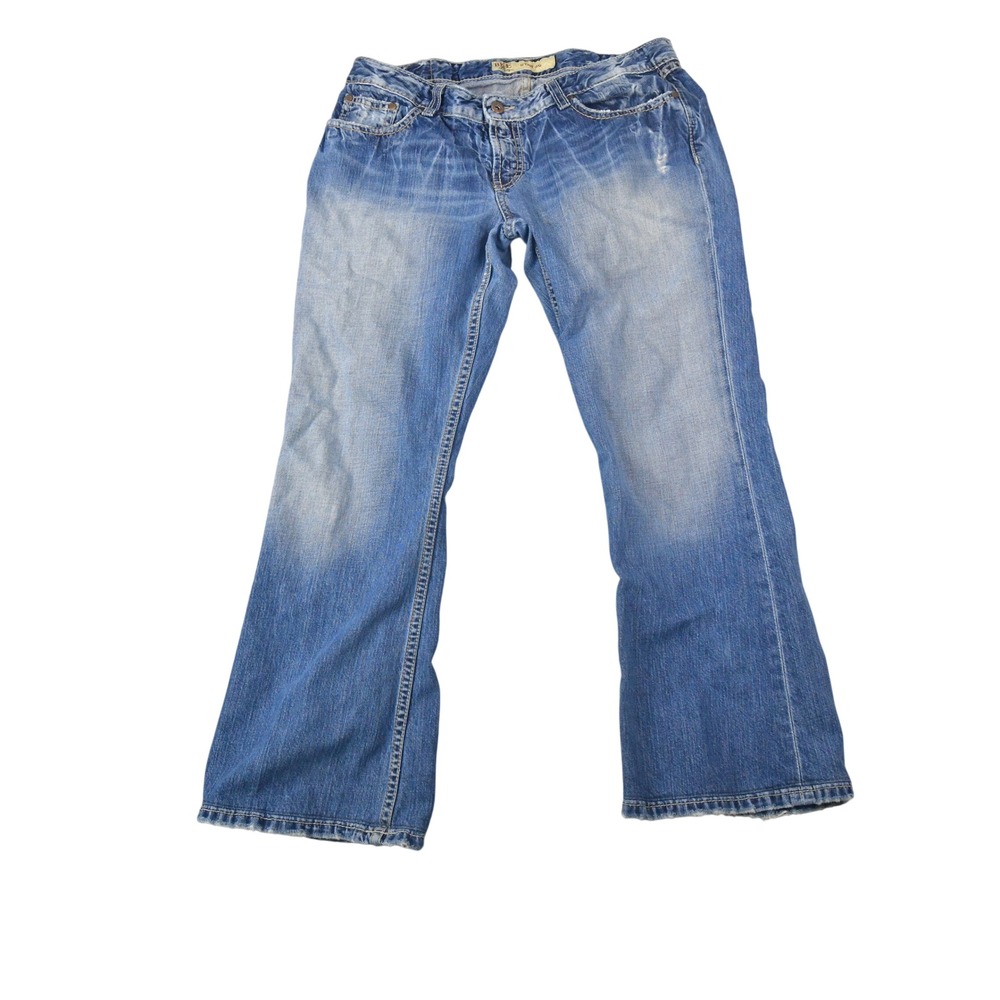 BKE Star 20 Bootcut Jeans Womens (Fits 33x27.5) Distressed Medium Wash Denim